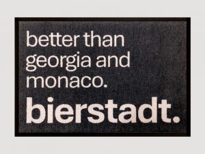 Bierstadt Doormat in Grau mit der BIERSTADT Typo für alle Typografie Begeisterten oder Wiesbadenlover