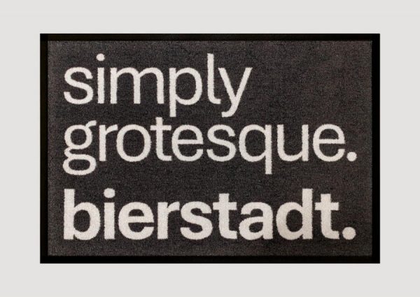 Bierstadt Doormat in Grau mit der BIERSTADT Typo für alle Typografie Begeisterten oder Wiesbadenlover