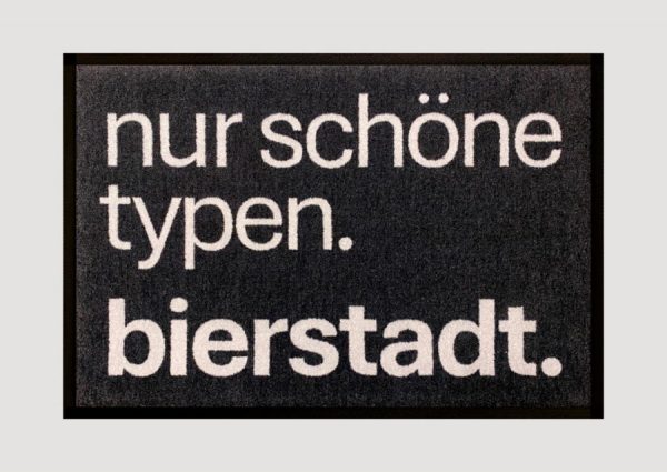 Bierstadt Doormat mit der BIERSTADT Typo für alle Typografie Begeisterten oder Wiesbadenlover